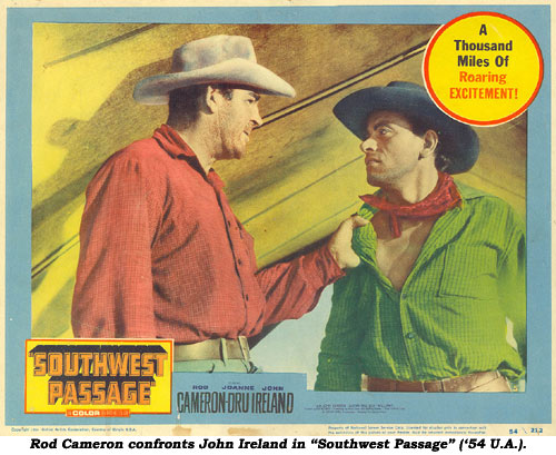 A lobbycard for Southwest Passage (Ray Nazarro, 1954) a lost 3-D film...
